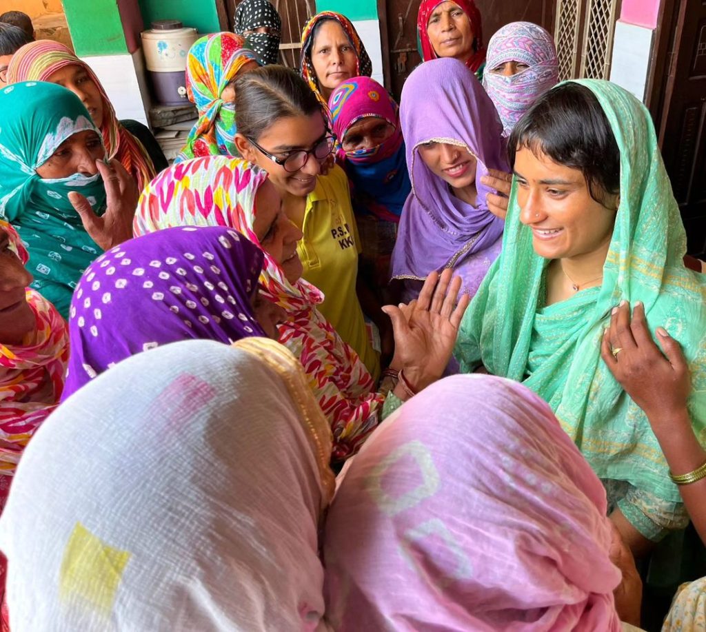 Vinesh during her campaigning